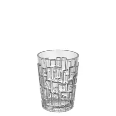 Ποτήρι πλαστικό PC (Polycarbonate), διάφανο, 250ml, Σειρά Stone, φ8x10.8cm (τιμή για 10 τεμάχια)  GC-S02