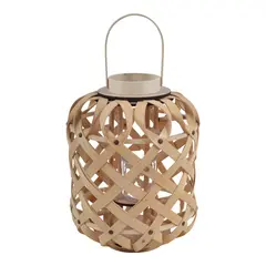 ΦΑΝΑΡΙ ΞΥΛΙΝΟ ΣΤΡΟΓΓΥΛΟ ΣΕ ΦΥΣΙΚΟ ΧΡΩΜΑ 30x30x39εκ. ANKOR 834419