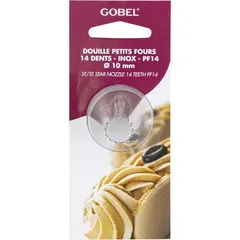 Μύτη κορνέ INOX, Star 14 δόντια, PF14, άνω διάμετρος φ10mm, Gobel LT.GLPF14-C