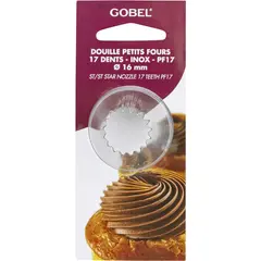 Μύτη κορνέ INOX, Star 17 δόντια, PF17, άνω διάμετρος φ16mm, Gobel LT.GLPF17-C