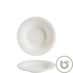 Πιάτο Βαθύ πορσελάνης ανάγλυφο, 23cm, Marlena Albus, BONNA (τιμή για 6 τεμάχια) S-MLEABS23CK