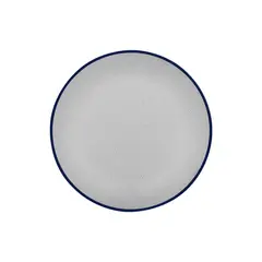 Πιάτο μελαμίνης step, φ26.6cm, κρεμ με μπλε ρίγα, Servewell  (τιμή για 6 τεμάχια) S-3189/CR-BL