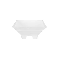 Σαλατίερα Μελαμίνης Τετράγωνη 25.5cm, Zebra με ποδαράκια, λευκή S-3294/WH