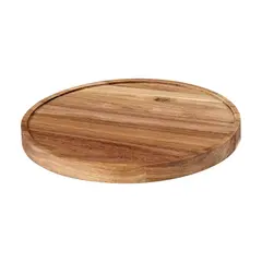 Πλατό Παρουσίασης, απο ξύλο Ακακίας, διπλής όψης, απόχρωση Wenge, φ35cm, Garibaldi TWB05-35-WG