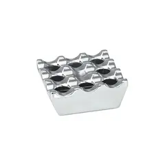 Σταχτοδοχείο χυτό αντιανεμικό Inox, τετράγωνο 8x8xΥ3.5cm, KAPP (τιμή για 6 τεμάχια) KAPP40350013