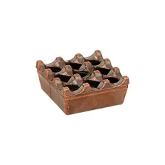 Σταχτοδοχείο χυτό αντιανεμικό Inox, bronze, τετράγωνο 8x8xΥ3.5cm, KAPP (τιμή για 6 τεμάχια) KAPP43040002