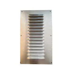 Καπάκι εξαερισμού αλουμινίου με σήτα Ασημί VENTS 150 x 250 mm - (τιμή για 5 τεμάχια)  L150 x H250 x I 136 x Η236 x A 0,8 mm 590905.0019