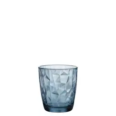 Γυάλινο Ποτήρι Χαμηλό 30.5cl, φ8.4x9.3cm Μπλε διαφανές Diamond, BORMIOLI ROOCO (τιμή για 6 τεμάχια) DIAMOND ACQUA/OCΕΑΝ BLUE