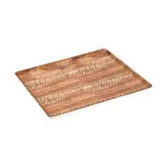 Πιατέλα/Δίσκος Μελαμίνης, όψη Ξύλου, 31.5x26xΥ2cm, 440gr GRM-333/WOODEN