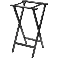 Ξύλινο Σταντ Δίσκων (ψαλίδι), μαύρο, 42x37x82cm, Leone W5105