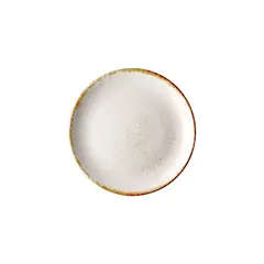 Πιάτο Ρηχό πορσελάνης coupe, Φ21cm, Κρεμ, σειρά Leon Fizz, LUKANDA (τιμή για 6 τεμάχια) GX-S4-FP-21