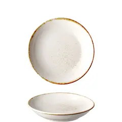 Πιάτο Βαθύ πορσελάνης, Φ24cm, Κρεμ, σειρά Leon Fizz, LUKANDA (τιμή για 6 τεμάχια) GX-S4-DP-24