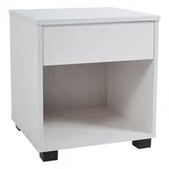 ΚΟΜΟΔΙΝΟ ΞΥΛΙΝΟ ΜΕ ΕΝΑ ΣΥΡΤΑΡΙ ΣΕ ΑΣΠΡΟ ΧΡΩΜΑ 40x36x43εκ. ANKOR 845910