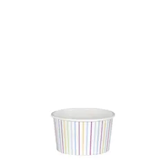 Κύπελο Παγωτού Χάρτινο 5oz, με ρίγες φ8x4,7h, μιας χρήσης (τιμή για 200 τεμάχια) 120.05.1001