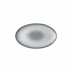 Πιατέλα Οβαλ πορσελάνης, 25cm, σειρά Elora, Cloudy Grey, LUKANDA LVE-1-OP-25