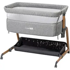 Κούνια/Λίκνο Υφασμάτινο, Τροχήλατο, 94x70xΥ78cm,Γκρι, Σειρά Bliss, FreeOn. FO.49584