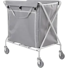 Πτυσσόμενο Τρόλεϊ Λινών, με σάκο 300lt, ρόδες φ12.5cm, Γκρι, 90x57x107cm.. TTS Cleaning TITAN-00004064E