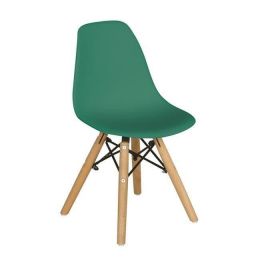 (MinQty) Z.EM123,KG ART Wood Kid παιδική καρέκλα σε ξύλο/PP πράσινο χρώμα 32x34x57cm (Τιμή για 4 τεμάχια)
