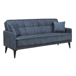 Z.E9932,4 PERTH Καναπές - Κρεβάτι Σαλονιού - Καθιστικού, 3Θέσιος Ύφασμα Γκρι Σκούρο (Ανθρακί) Sofa:210x80x75-Bed:180x100cm