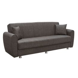 Z.E9933,3 SYDNEY Καναπές - Κρεβάτι Σαλονιού - Καθιστικού, 3Θέσιος Ύφασμα Καφέ Sofa:210x80x75-Bed:180x100cm