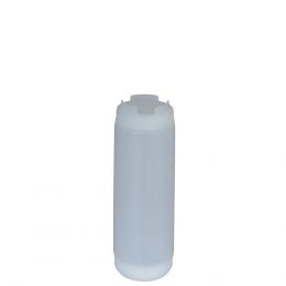 Πλαστικό μπουκάλι κετσαπ/μουστάρδας 24oz (708 ml) Squeeze, κάτω ροή (FIFO), διάφανο JD-FIFO24