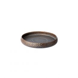 Πιάτο Πορσελάνης. με κάθετο γείσο, φ20xΥ3cm, χάλκινο, πέτρινης υφής (τιμή για 12 τεμάχια) ROCK-CONIC/COP