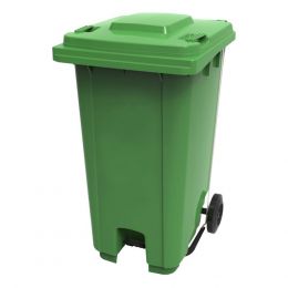 Κάδος πλαστικός 120Lt, με ρόδες & πεντάλ, 55.5x48xΥ95.8cm, 8.2Kg, πράσινος XDL-120U2-14/GREEN