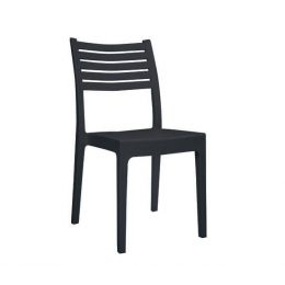 Z.E345,2 OLIMPIA καρέκλα Στοιβαζόμενη Πλαστική Ανθρακί