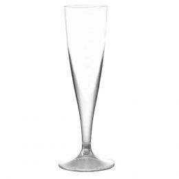 Πλαστικό ποτήρι σαμπάνιας (Σετ 20 τεμ) PS μίας χρήσης με διαφανές βάση, Φ5x18 cm 14cl. 7571-21