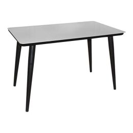 Z.EM832,1 UNION τραπέζι Βαφή Μαύρη /Γυαλί Άσπρο 120x70x75cm