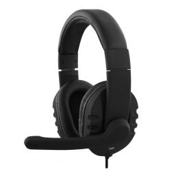 Ακουστικά κεφαλής με εύκαμπτο μικρόφωνο Μαύρο, Ευαισθησία: 103dB CSMHS300.