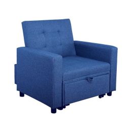Z.E9921,14 IMOLA Πολυθρόνα - Κρεβάτι Σαλονιού - Καθιστικού Ύφασμα Μπλε 100x102x92(Κρεβ.75x180x44)cm