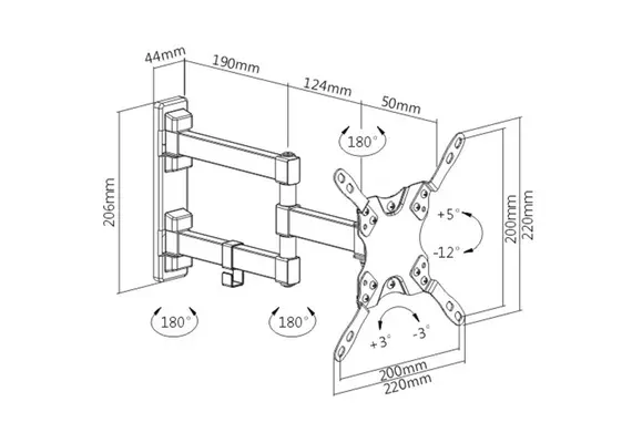 LDA21-223 BRATECK ΒΑΣΗ ΓΙΑ LCD-TV  13" εως 42"