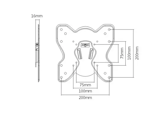 KM20-22F ΒΑΣΗ Brateck ΓΙΑ LCD-TV 23‘‘ έως 42΄΄