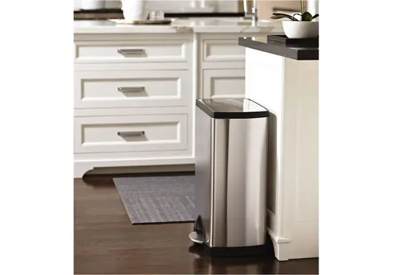 Κάδος απορριμάτων INOX 38L, με pedal, απαλό κλείσιμο. Simple Human. 40,1x31,8x65,3cm CW1814