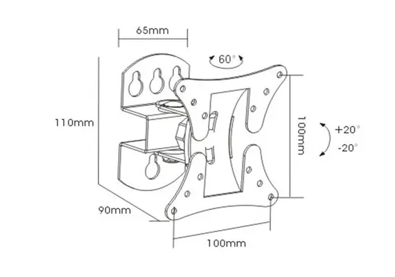 LCD-501 BRATECK ΒΑΣΗ ΓΙΑ LCD-TV 13 έως 27"