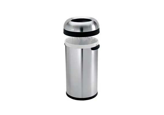 Κάδος απορριμάτων 60L, INOX, ανοιχτός. Φ40,9x75,7cm 32371/ CW1
