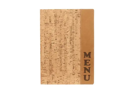Κατάλογος MENU A4 CORK για Εστιατόρια / cafe 24x34cm, σχέδιο φελλού. 16629/ DRA4
