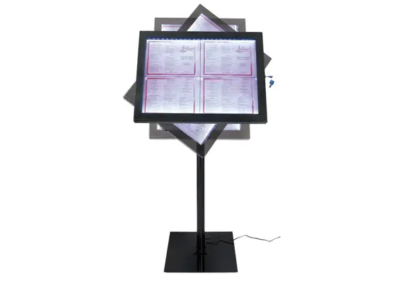 Σταντ πληροφοριών για 4 x Α4 με φωτισμό LED, 144 x 50cm. 16747/ MCS-4A4