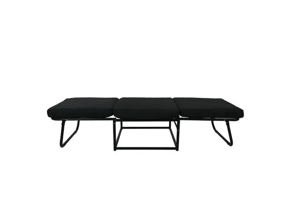Z.E9597,10 LOGAN Σκαμπώ/Κρεβάτι Ύφασμα Μαύρο 72x65x42cm
