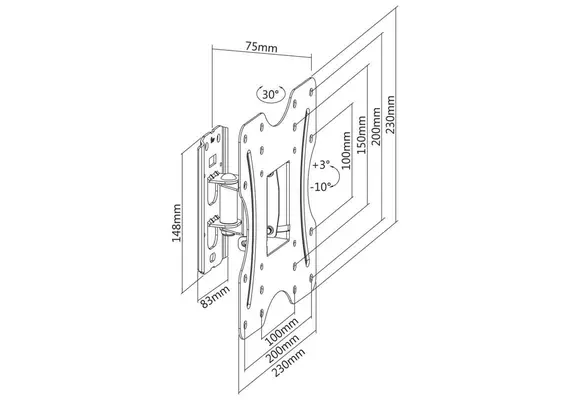 KLA27-220 ΒΑΣΗ ΓΙΑ LCD-TV 23'' εώς 42''