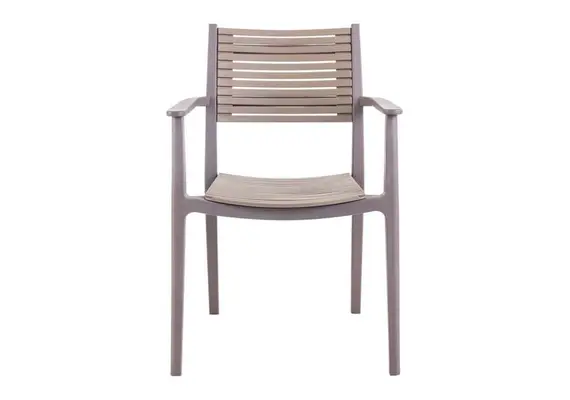 Z.E350,21 AKRON Πολυθρόνα PP Καφέ/Sand Beige 60x55x85cm