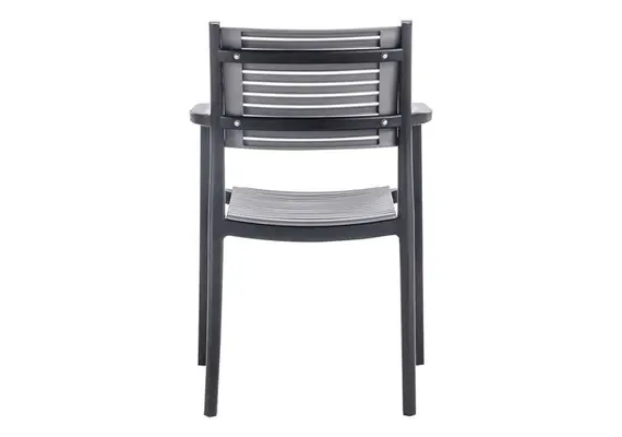 Z.E350,31 AKRON Πολυθρόνα PP Μαύρο /Γκρι 60x55x85cm