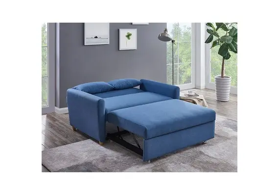 Z.E992,1 MOTTO Καναπές/Κρεβάτι Ύφασμα Μπλε 140x86x86 / Κρεβάτι 118x189x45cm