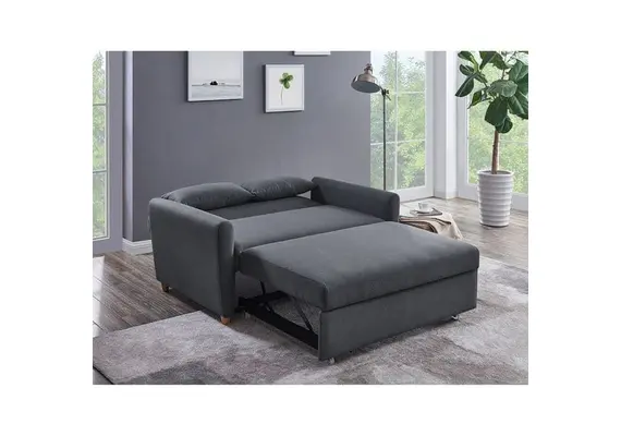 Z.E992,2  MOTTO Καναπές/Κρεβάτι Ύφασμα Ανθρακί 140x86x86 / Κρεβάτι 118x189x45cm
