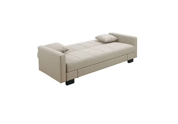 Z.E9928,3 KELSO Καναπές /Κρεβάτι Ύφασμα Cappuccino /Αποθηκευτικός Χώρος 197x81x80 (Κρεβάτι105x176x38)cm