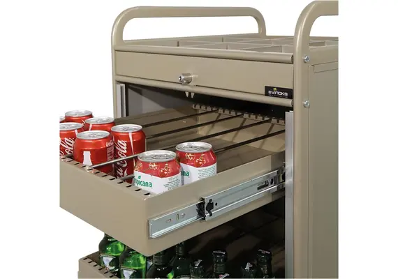 Καρότσι (Τρόλλεϋ) Mini-bar με ρολό που κλειδώνει, 96x60x129cm με 5 ρόδες EFS-3M