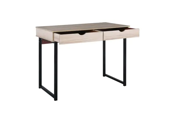 Z.EO403,2 ΓΡΑΦΕΙΟ Μεταλλικό με 2 συρτάρια Μαύρο /Maple 100x48x75cm