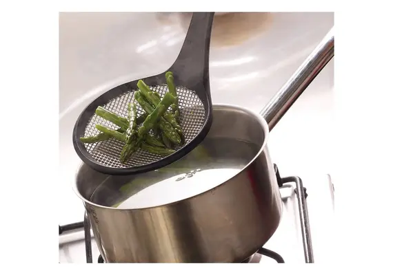 Κουτάλα τρυπητή Exoglass, φ12cm, μήκος 41cm, αντοχή έως +220°C, Matfer MF.112282