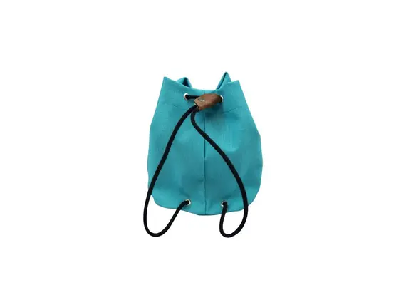 Ψωμιέρα φ13x15cm, Τιρκουάζ,  πλενόμενη δερματίνη, SONOLYS SAKD-TITQ